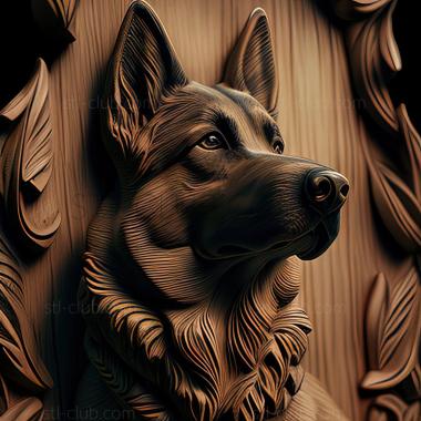 3D model st German Shepherd dog (STL)